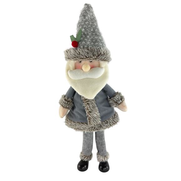 20” Nordic Scandinavian Standing Santa, Faux Fur Trim, Wire Legs Christmas Decor - Picture 1 of 9